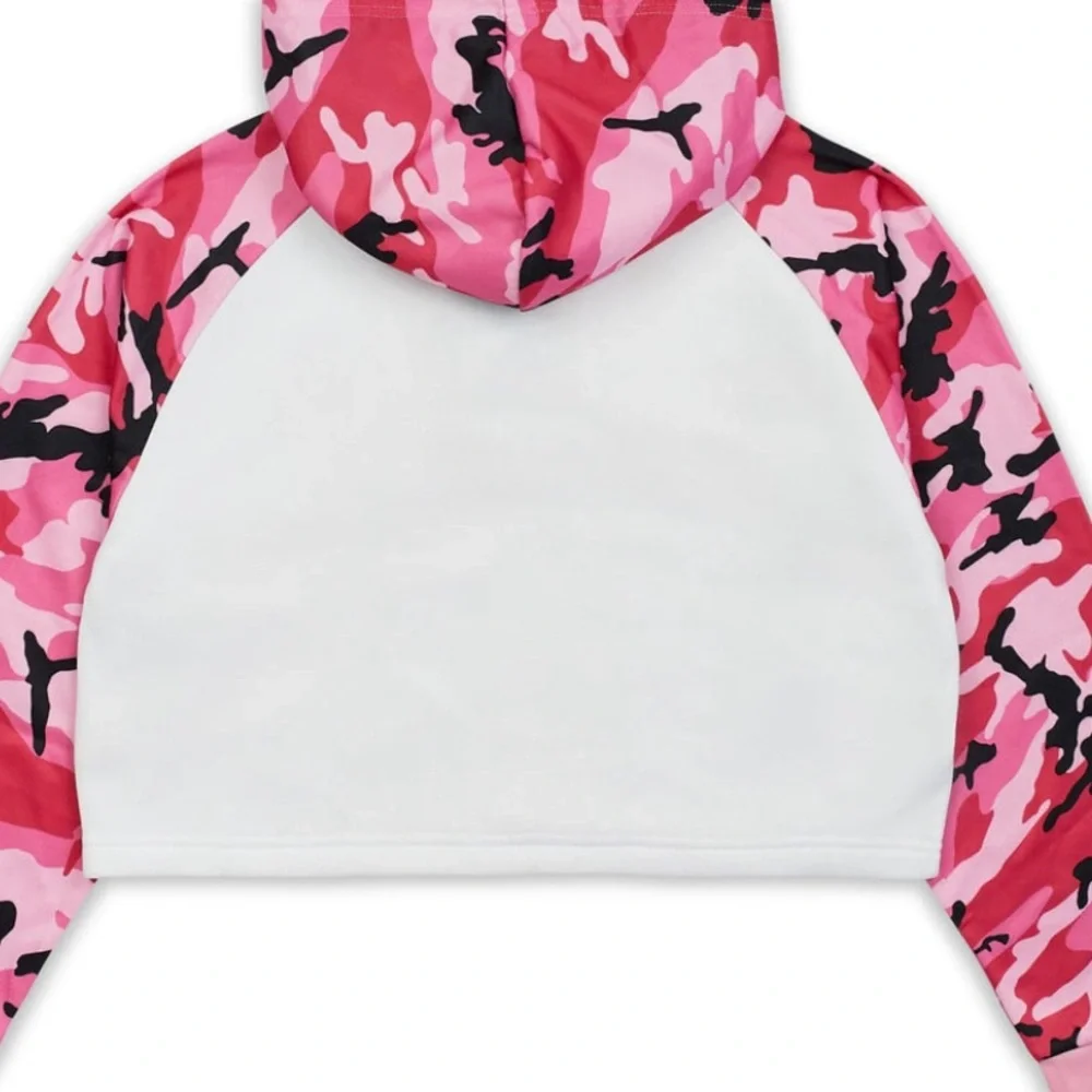 NWT Pink Camo Crop Hoodie - Size XL - Picture 4 of 7